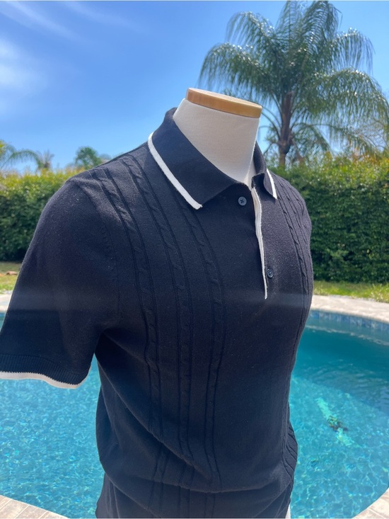 Apt. 9 Other - Apt. 9 Black Polo with White Trim